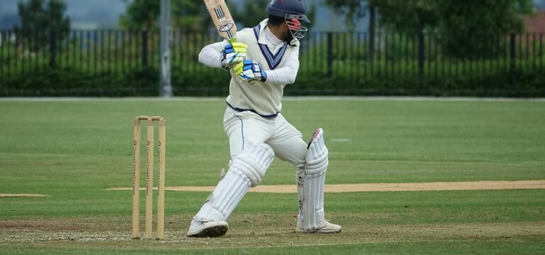 Batsman playing a cricket shot